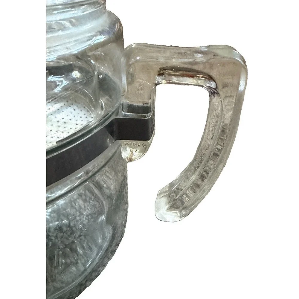 Vintage Pyrex Flameware 6 Cup Glass Percolator Coffee Pot Complete 7756-B USA
